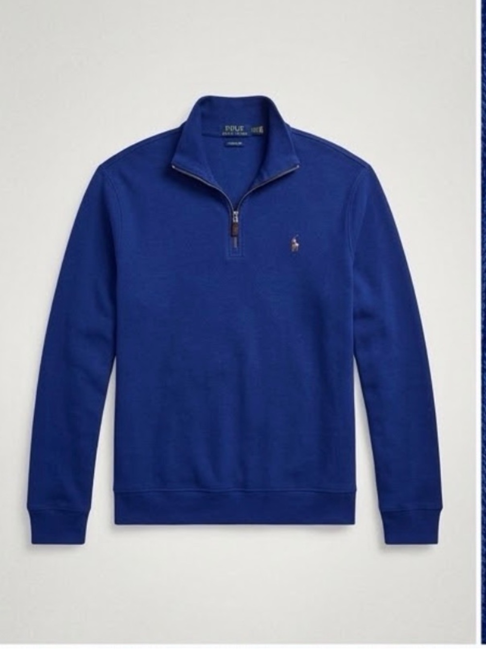 Ralph Lauren Men's Royal Blue Half-Zip Pullover Sweater